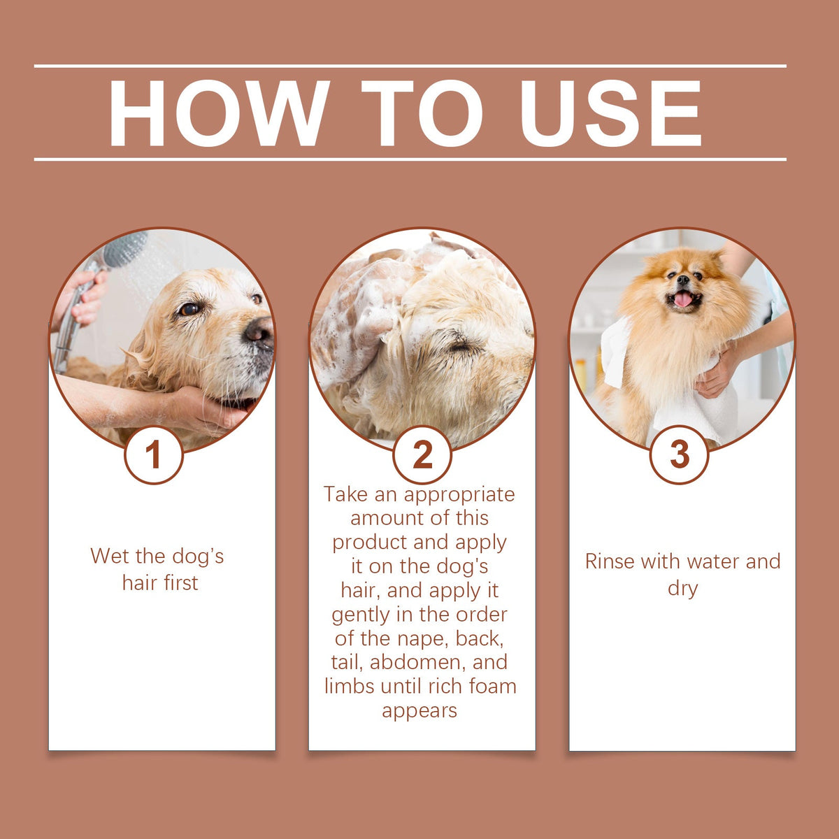 Shampoo For Dogs Gentle Cleansing Shampoo For Dog Hair Moist, Smooth And Tangle-Free