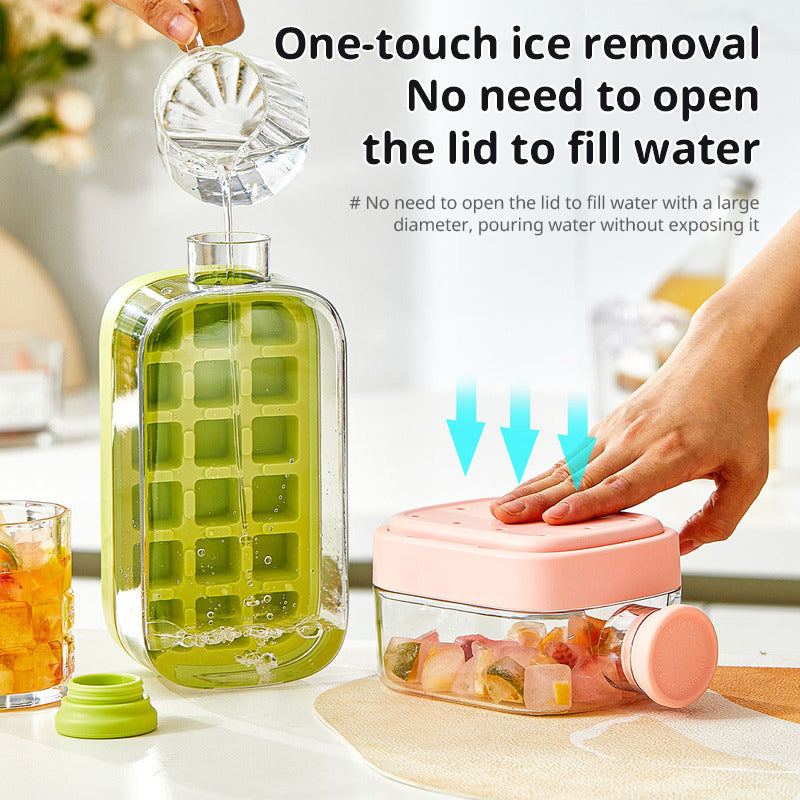 Ice - covered tray; freezer - overflow prevention ice tray