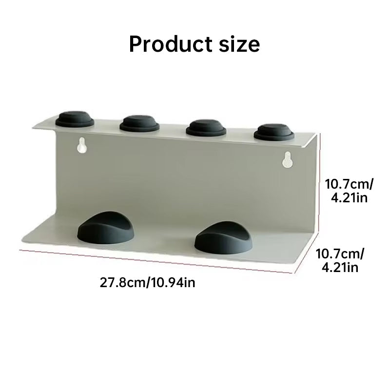 Non - Perforated Hair Dryer Holder. Also for Straighteners & Curling Irons. Ideal for Bathroom Sorting