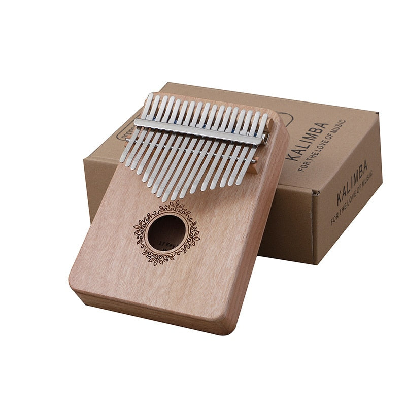 17 Keys Kalimba Thumb Piano High Quality Wood Mahogany Body Musical Instruments With Learning Book Tuning Hammer Kalimba Piano