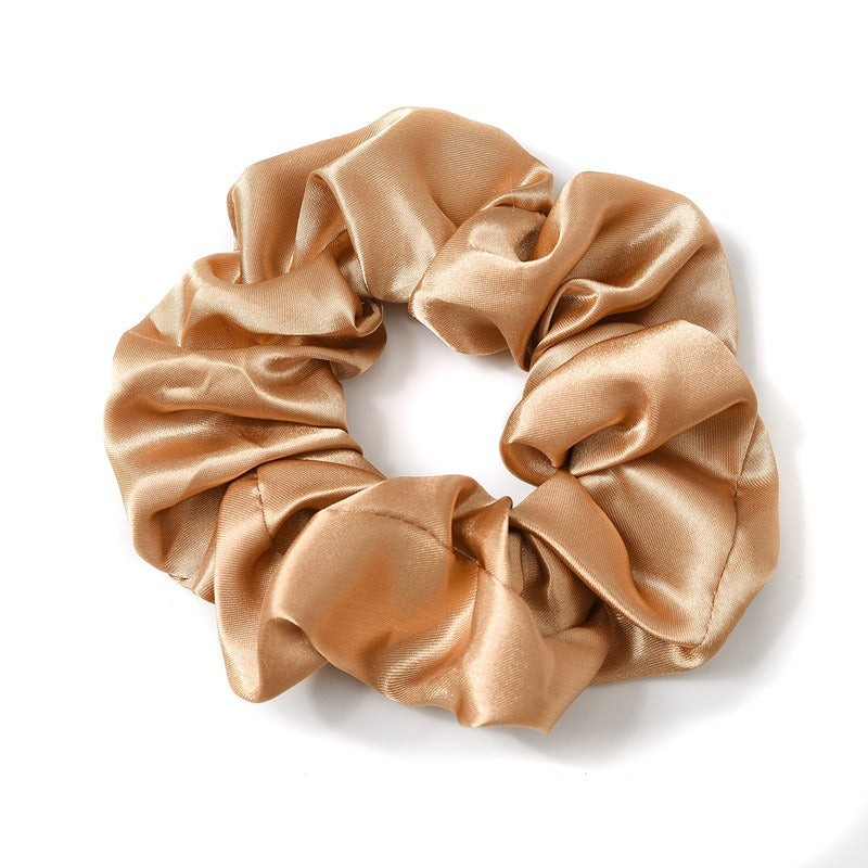 Women Silk Scrunchie Elastic Handmade Multicolor Hair Band Ponytail Holder Headband Hair Accessories 1PC Satin Silk Solid Colo