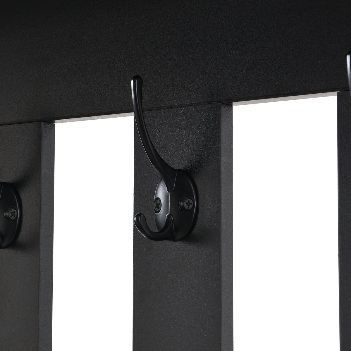 39.3'W70.8'H multifunctional corridor shoe cabinet with soft padded nail board and black hanger with entrance hook
