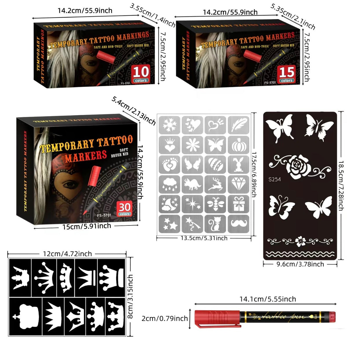SkinInk Body Art Markers