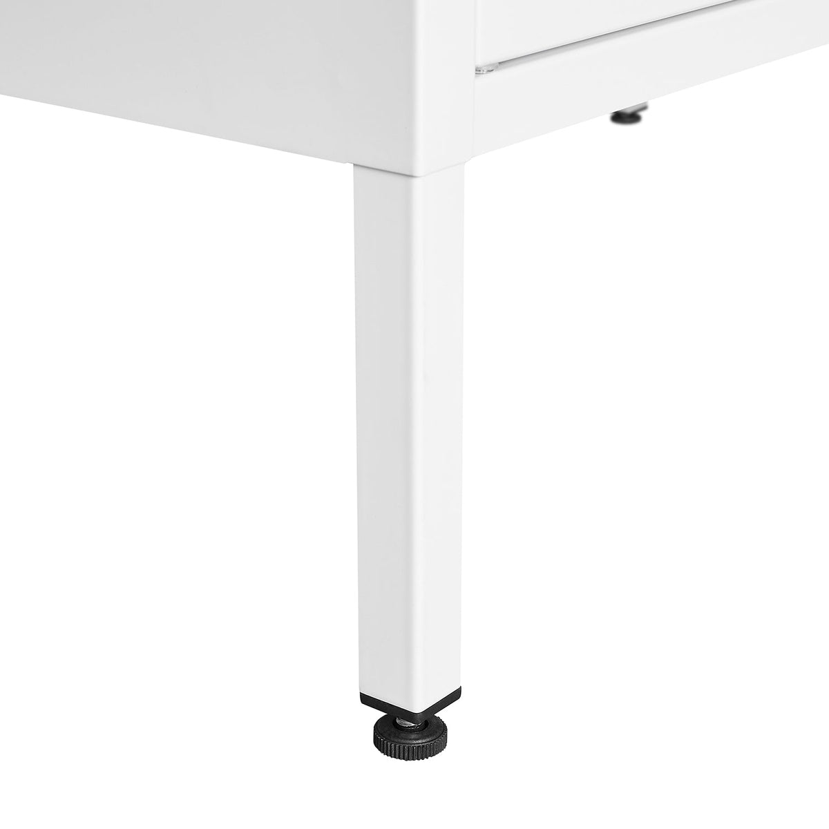 Steel storage cabinet, double door miscellaneous storage cabinet, 2 movable partitions white