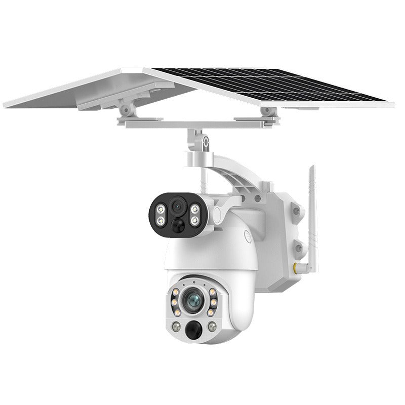 Outdoor solar monitoring camera dual lens wireless wifi remote night vision high-definition monitor - V.I.P Digital Presence