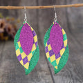 PU Leather Leaf Dangle Earrings - V.I.P Digital Presence