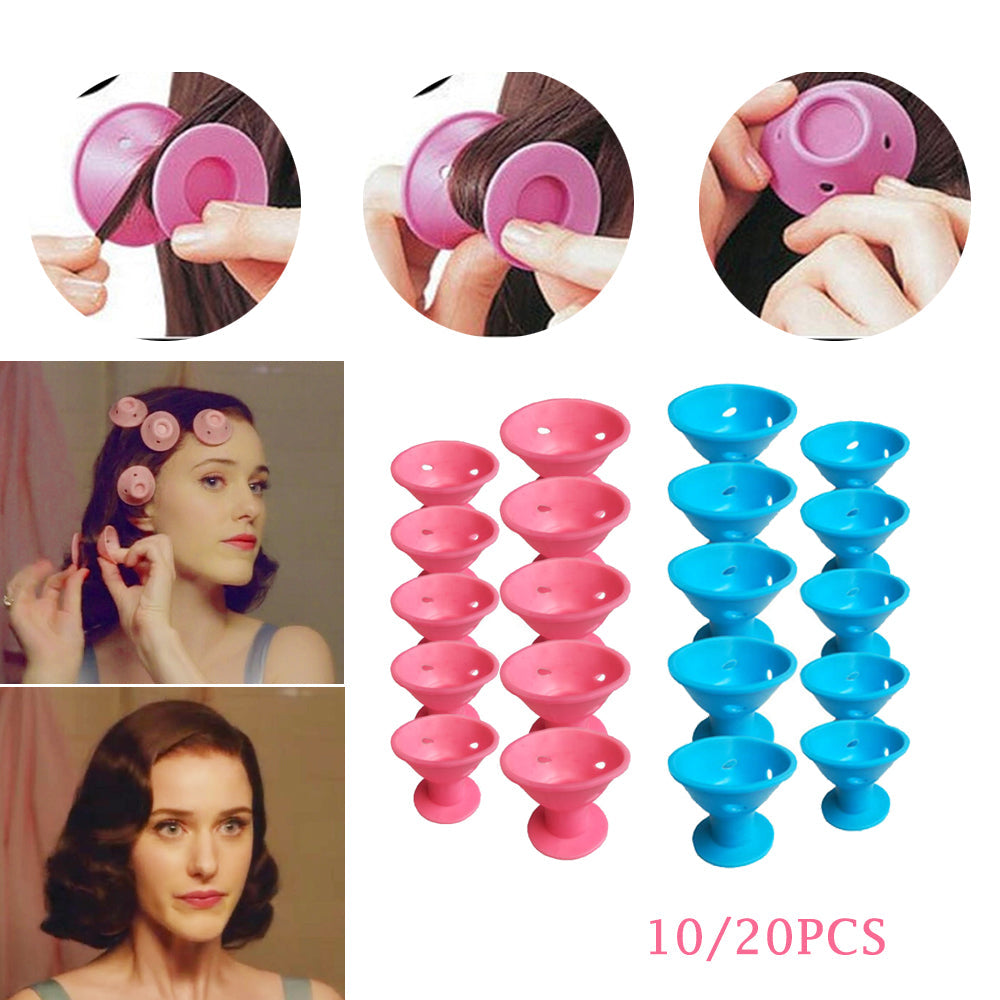 10/20pcs/set Magic Hair Care Rollers for Curlers Sleeping No Heat Soft Rubber Silicone Hair Curler Twist Hair Styling DIY Tool