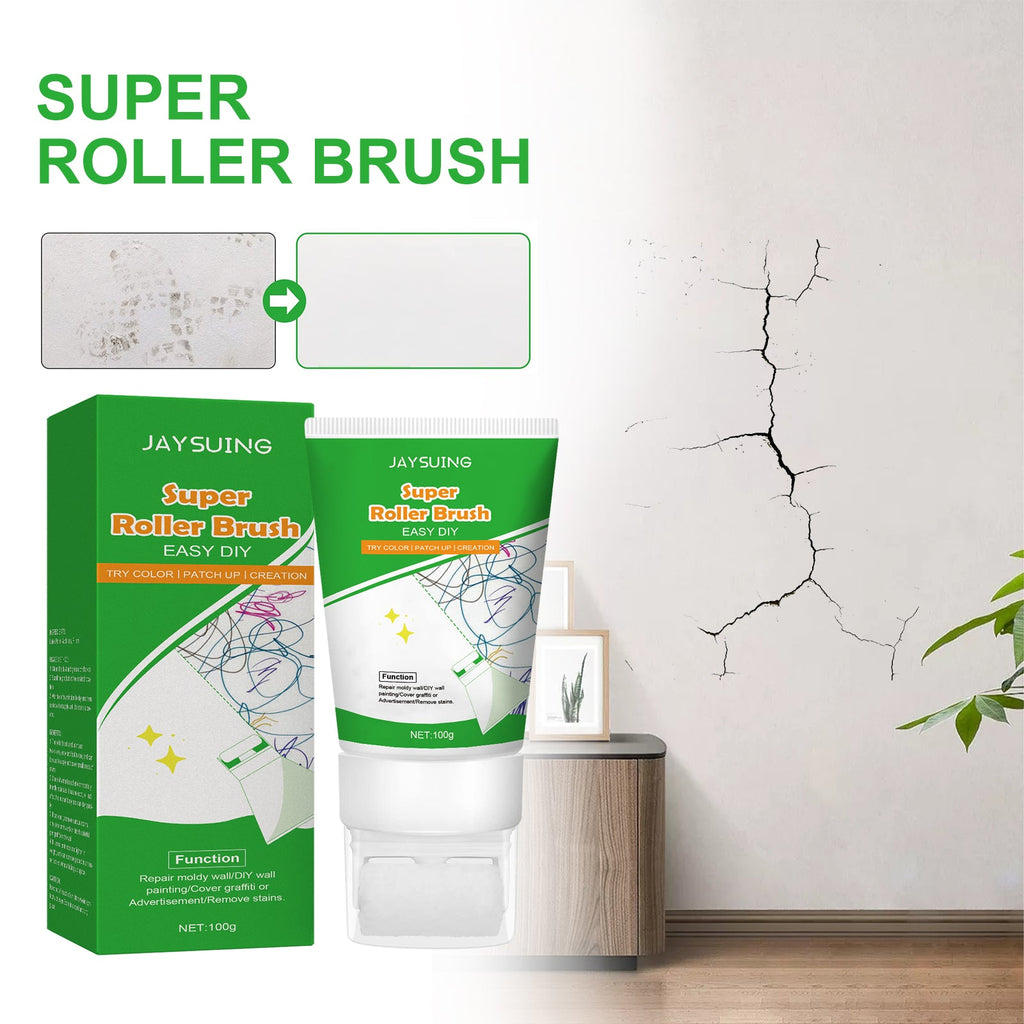 Wall Repair Paint: White Wall Repair Roller Brush Moisture-Proof Peeling Cover Stains And Cracks Renovation Paint
