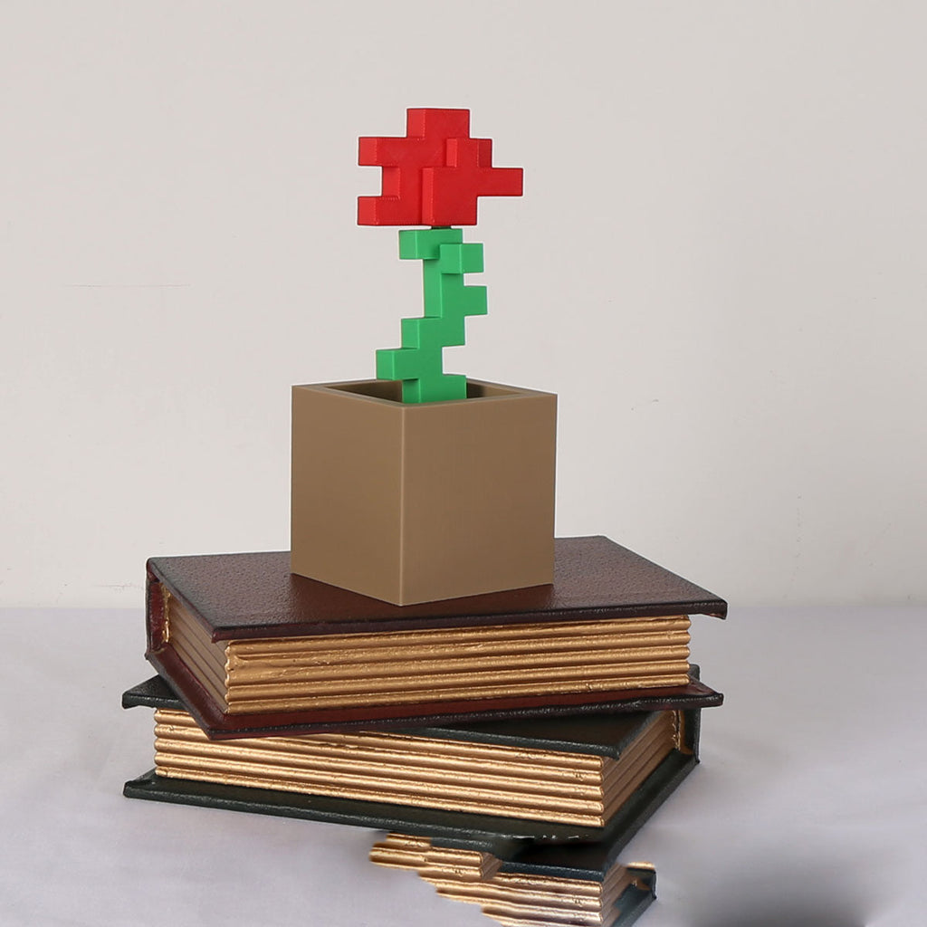 Miniature floral building blocks are suitable for home decoration