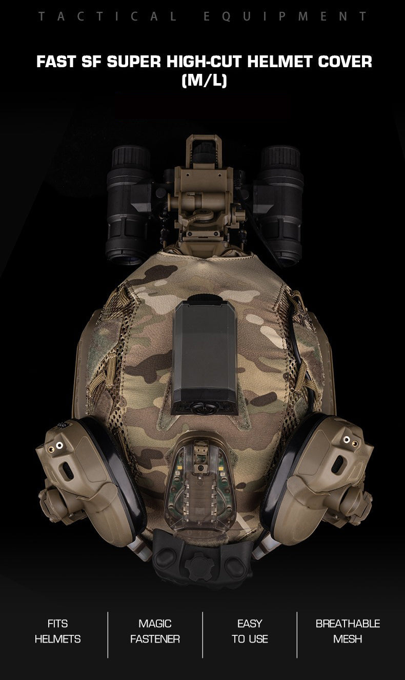 FAST SF Ultra-high Cut Camouflage Helmet Cover (Medium Size, M)