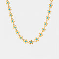 Flower blue drip oil niche light luxury necklace - V.I.P Digital Presence