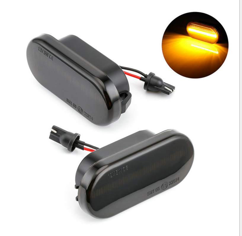 2pieces Led Dynamic Side Marker Turn Signal Light For Volkswagen VW Bora Golf 3 4 Passat 3BG Polo SB6 SEAT Ibiza Leon Skoda Ford
