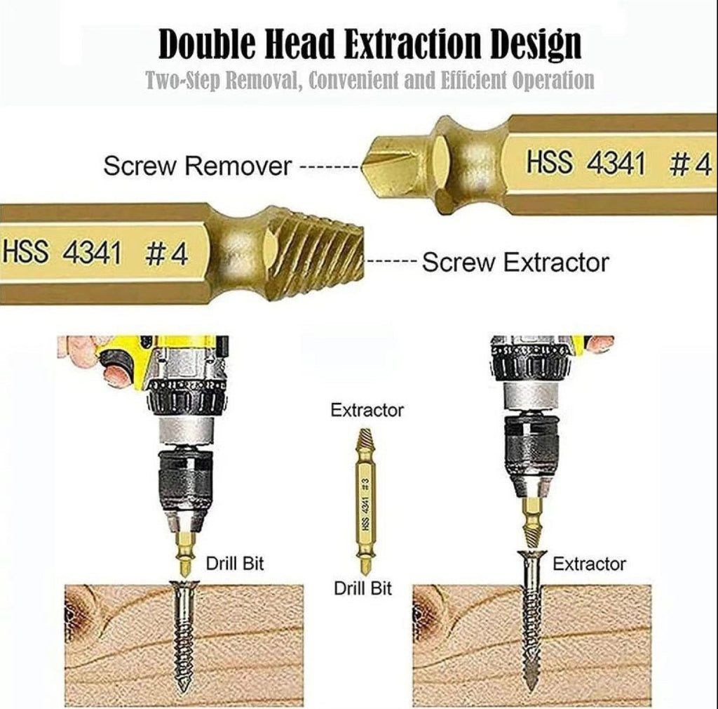 GripOut Screw Extractor Set