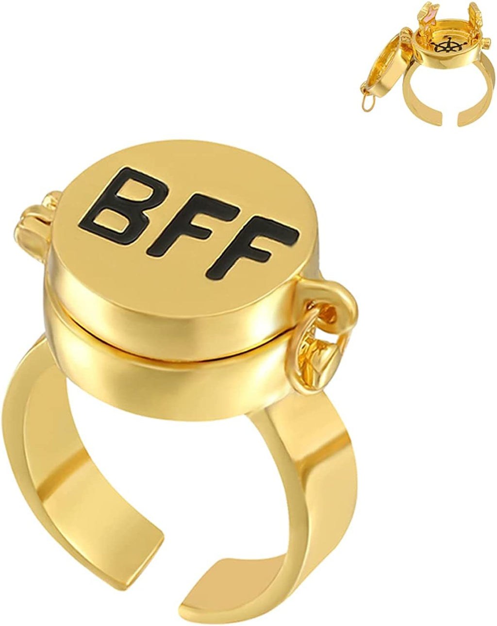 New cute SpongeBob Patrick friendship bff open ring forever best friend gift - V.I.P Digital Presence