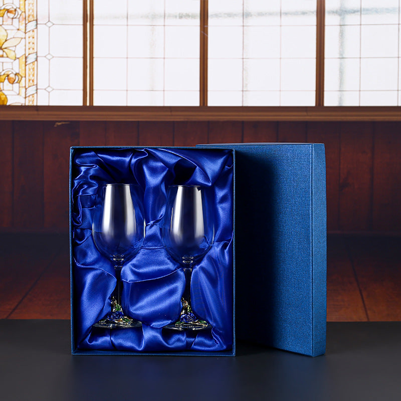 Household enamel crystal glass red wine glass goblet decanter
