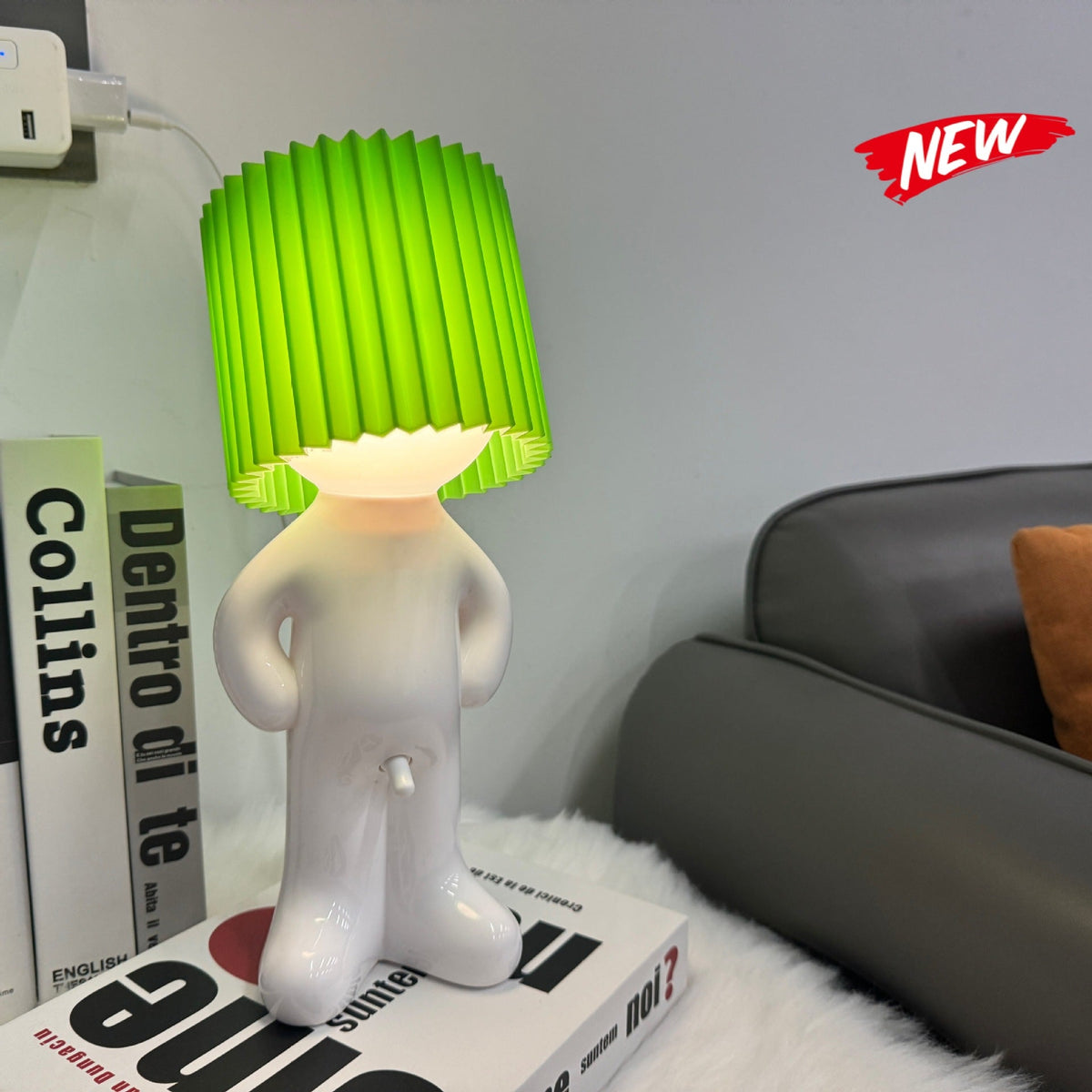 USB plug-in creative MR P shy desk lamp a little shy boy naughty night light without plug