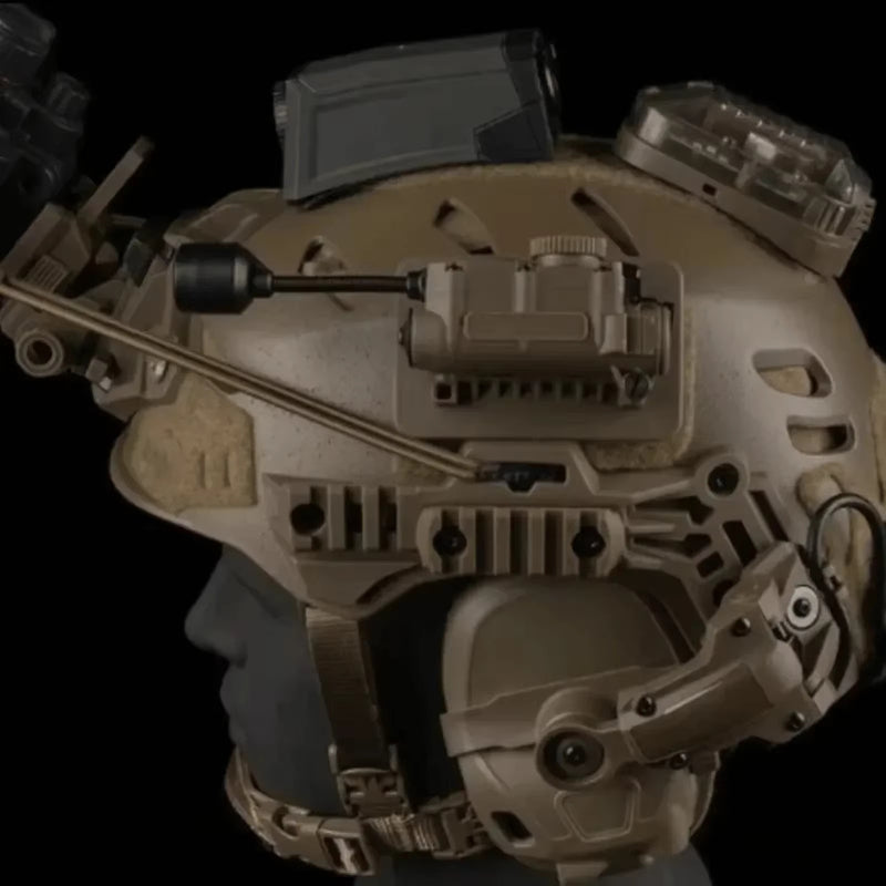 Sidewinder Helmet Lamp with IR and Flashlight Color Light, Strobe Light Head IFF Auxiliary Light for Airsoft Hunting Fishing