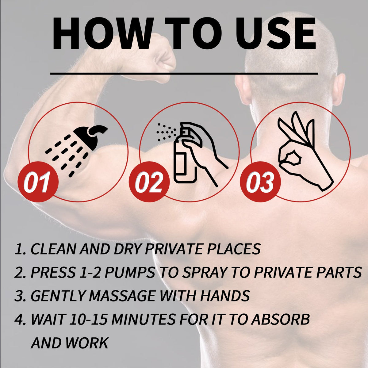 Men's Treatment Spray, Men's Body Care To Enhance Endurance Moisturizing Treatment Topical Spray