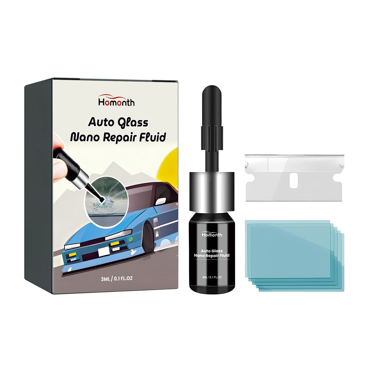 Auto Glass Nano Repair Fluid, Auto Windshield Cracks Quick Repair Adhesive Repair - V.I.P Digital Presence