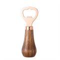 Stainless Steel Beer Bottle Opener with Wood Handle, Kitchen Tools, Anniversary Wedding Gift Rose Gold - V.I.P Digital Presence