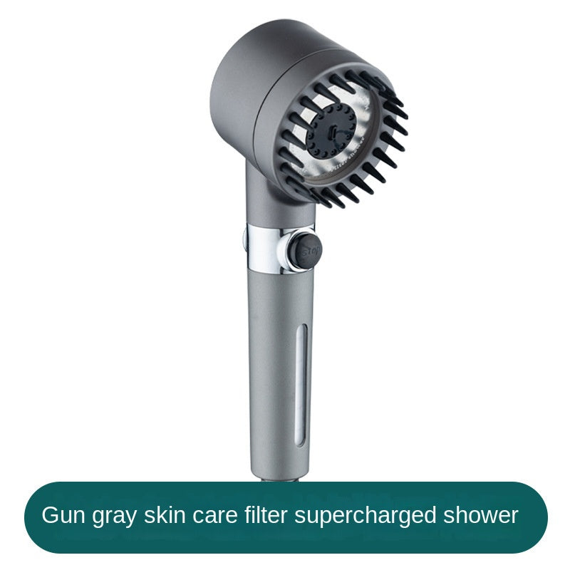 Supercharged Filter Spray Three-Speed Shower Nozzle Shower Shower Head Handheld Faucet - V.I.P Digital Presence