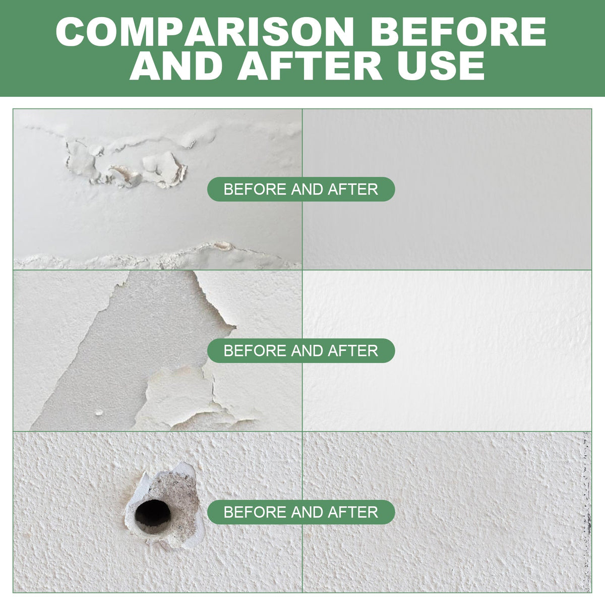 Wall Repair Plaster, Home Renovation Maintenance Wall Graffiti Cover Cracks Multi-functional Repair Plaster