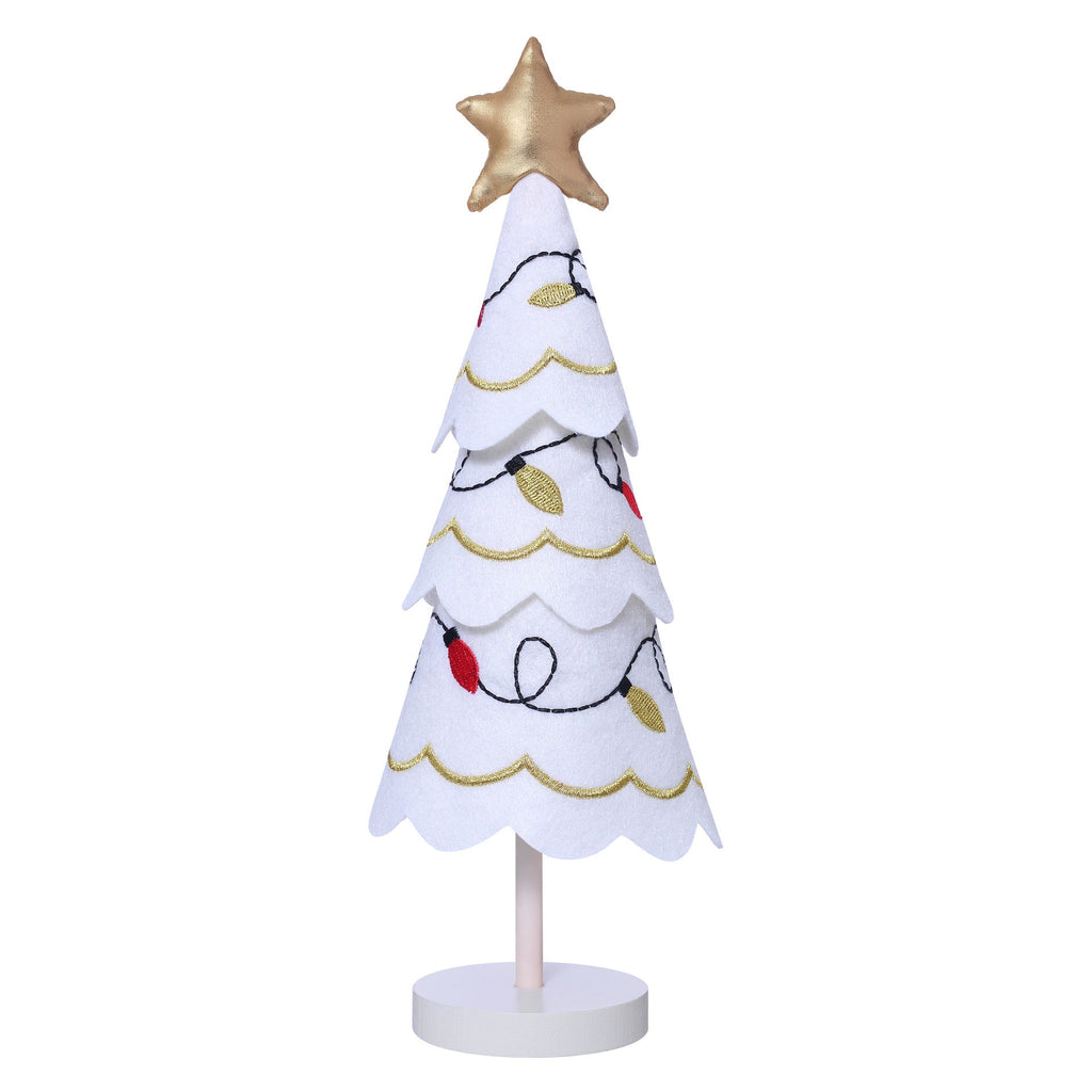 Cute Christmas Tree Fabric Wooden Display Window Desktop Christmas Embroidery Snowflake Decoration - V.I.P Digital Presence