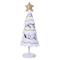 Cute Christmas Tree Fabric Wooden Display Window Desktop Christmas Embroidery Snowflake Decoration - V.I.P Digital Presence