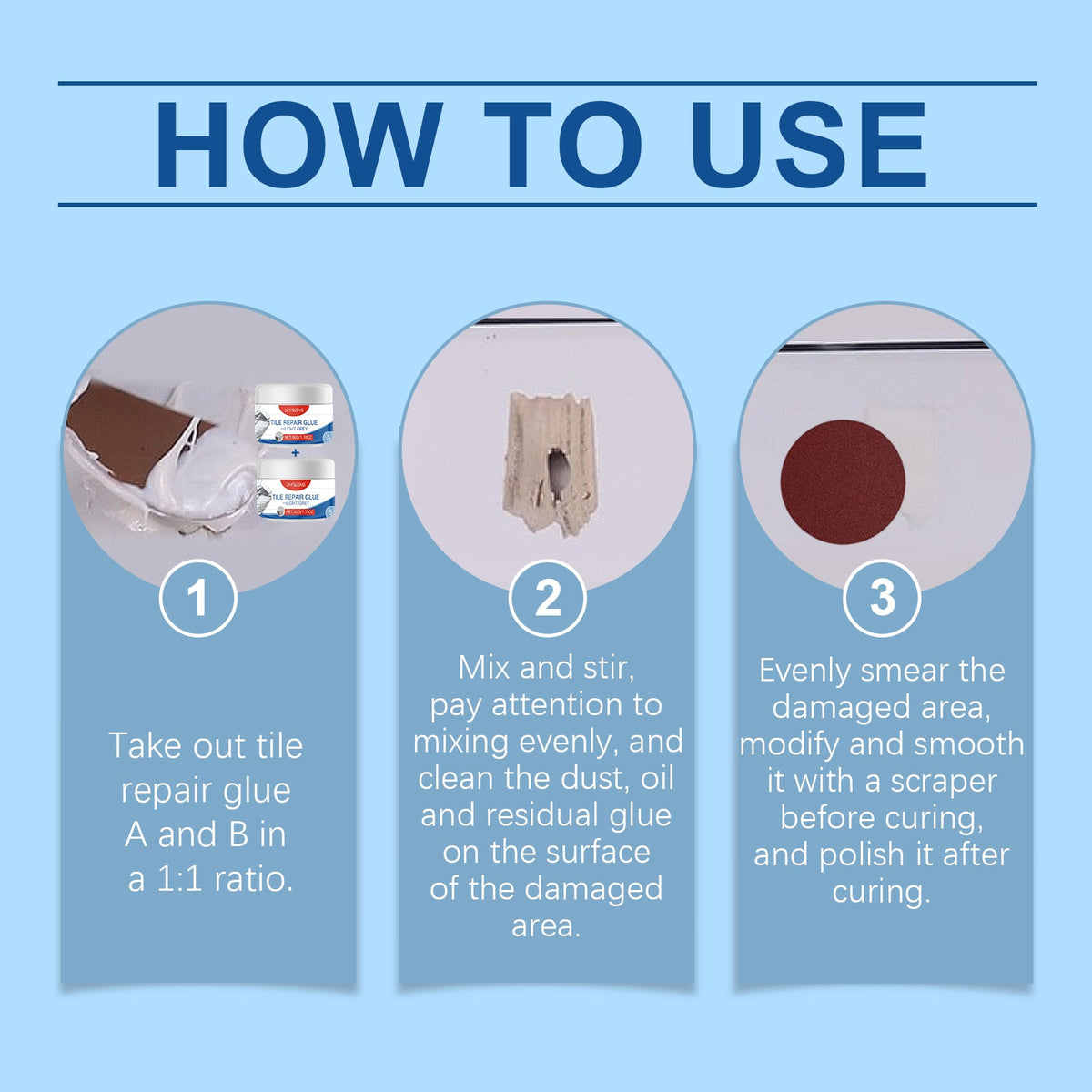 Tile Repair Glue, Living Room Bathroom Wall Tile Repair Leak Gap Waterproof Sealing Tile Repair Glue