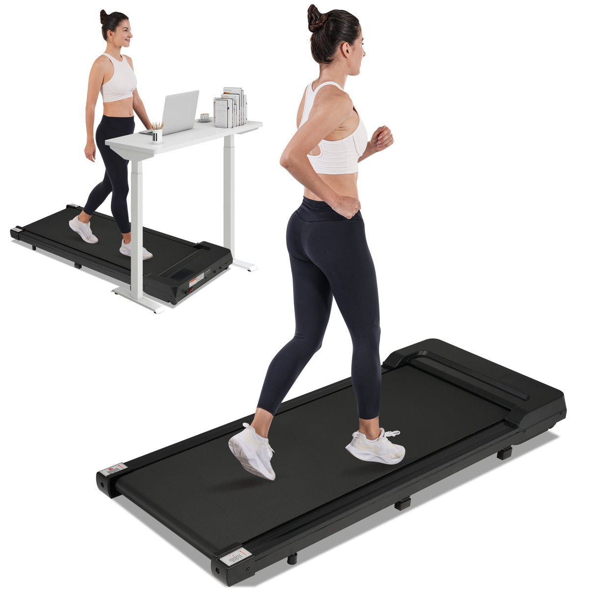 New 8.10 Walking Pad Under Home Desktop Treadmill -2.5HP Walking Treadmill 0.6-4MPH 300LBS Capacity Remote Control Battery - V.I.P Digital Presence