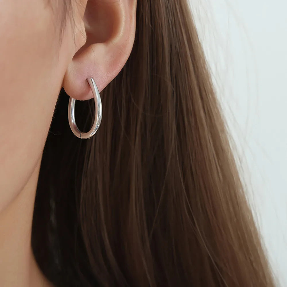 Titanium Steel Huggie Earrings - V.I.P Digital Presence