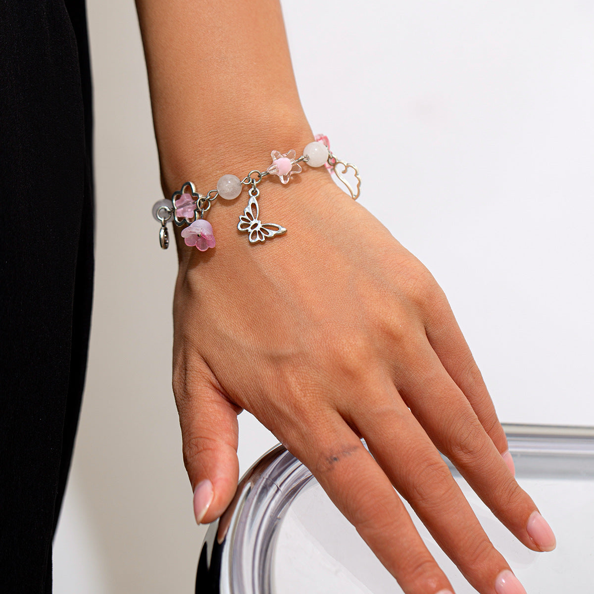 Small Fresh Butterfly Combined with Gold Bracelet Set, Rural Style Multi Element Pearl Bracelet - V.I.P Digital Presence