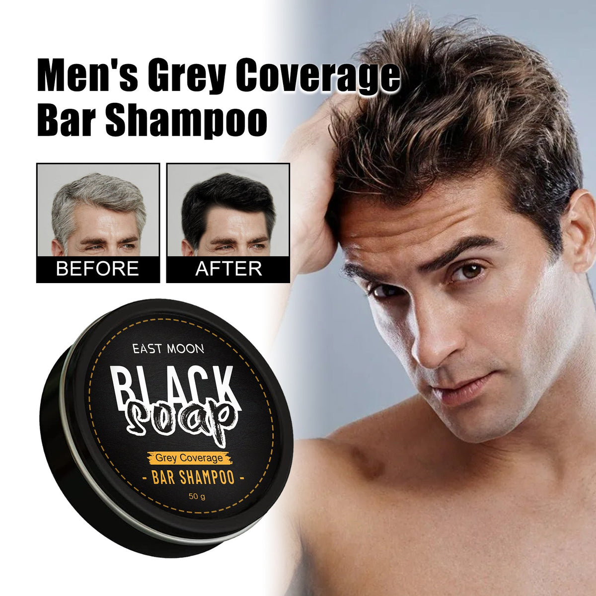 Men's Shampoo Clean Hair Nourishing Nourishing Black Shiny Hair Care Men's Shampoo Soap