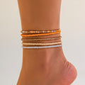Melad color summer beach rice bead ankle chain Anklet multi-layer stacking versatile ankle chain - V.I.P Digital Presence