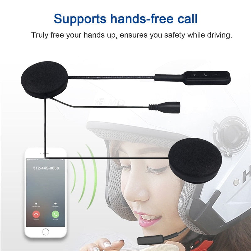 MH01 Motor Wireless Bluetooth Headset Motorcycle Helmet Earphone Headphone Dual Stereo Speaker Handsfree Music For MP3 MP4 phone - V.I.P Digital Presence