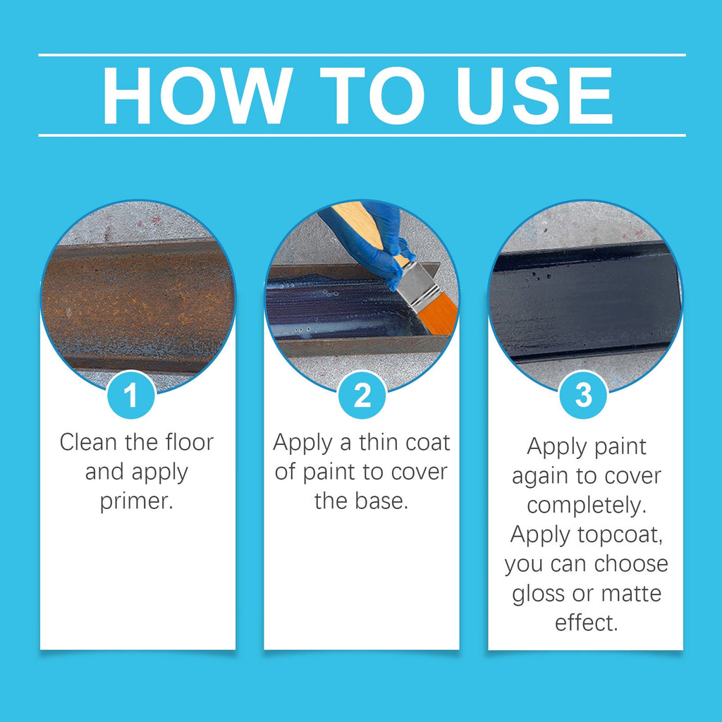 Multi-Purpose Floor Paint, Waterproof And Anti-Wear Metallic Paint, Impermeable Quick-Drying Paint Floor Renovation Paint