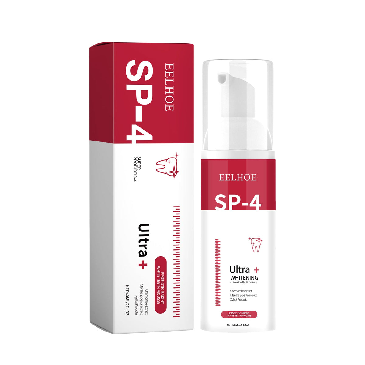 Probiotic Bright White Teeth Mousse, Deep Cleaning Stains And Tartar White Teeth Fresh Breath Gum Care - V.I.P Digital Presence