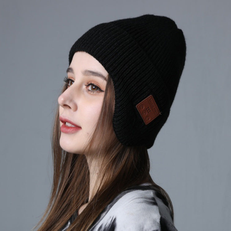 Wireless 5.0 Bluetooth Headset Cap Outdoor Warm Music Wrap Ear Cap - V.I.P Digital Presence