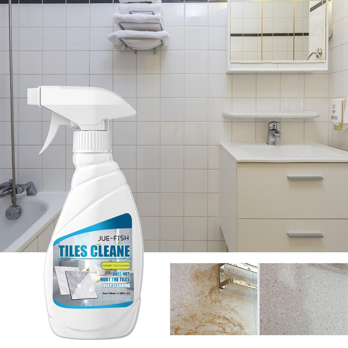 Tile Cleaner, Bathroom Tile Floor Marble Bright Strong Dirt Remover