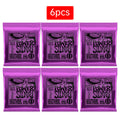 6 sets of Ernie Ball Slinky guitar strings (models 2003, 2215, 2223, 2221, nickel - wound) for electric & acoustic guitars - V.I.P Digital Presence