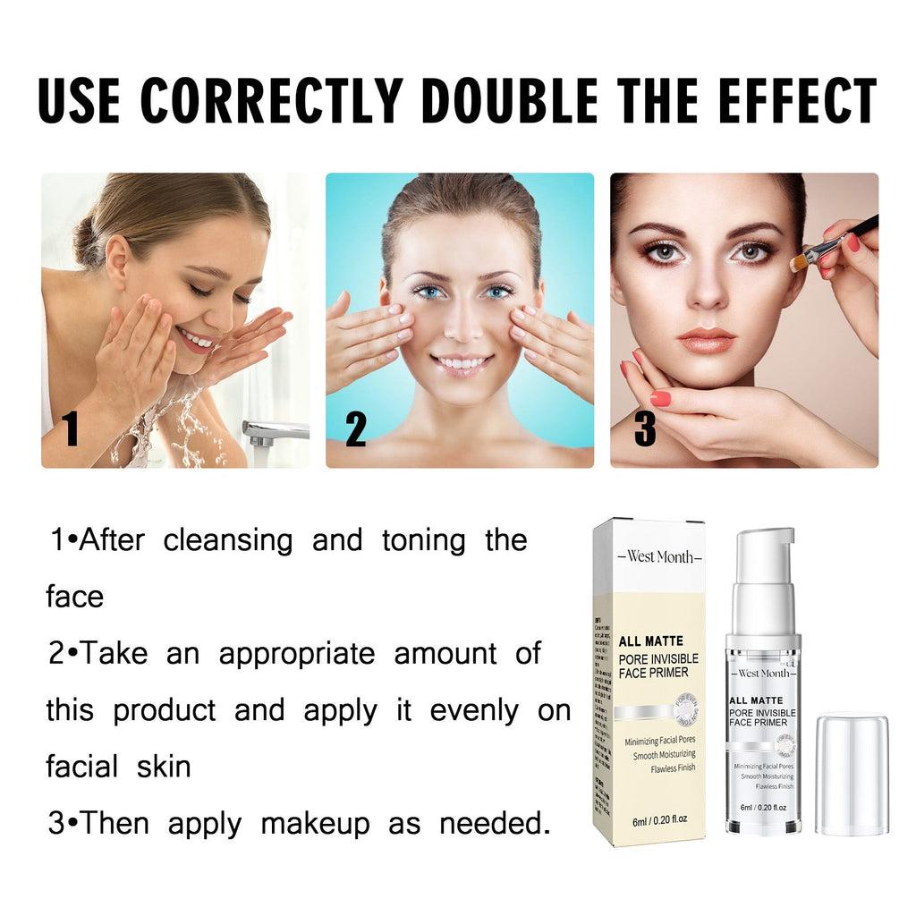 Pore Contouring Primer, Brightening Moisturizing Concealer Natural Contouring Primer