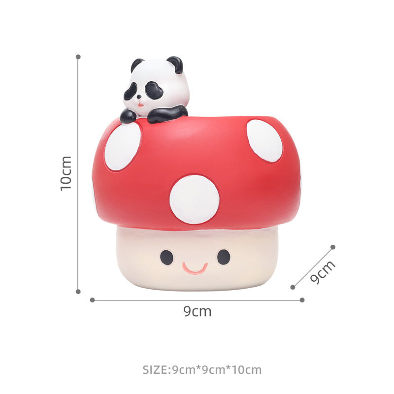 Horticultural Cartoon Creative Fun Mushroom Resin Flower Pot Container Desktop Landscape Potted Flower Utensils - V.I.P Digital Presence