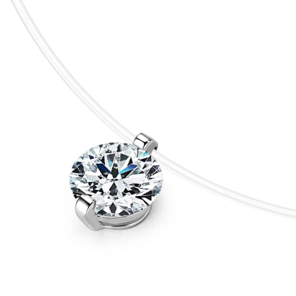 1 Carat Moissanite 925 Sterling Silver Necklace