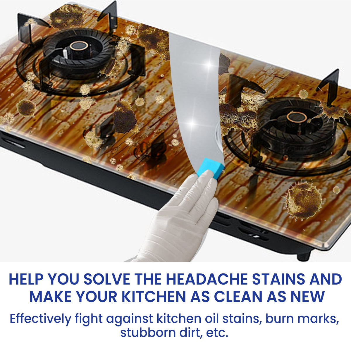 Protective Kitchen Cleaner, Range Hood Kitchenware Heavy Oil Cleaning Strong Decontamination