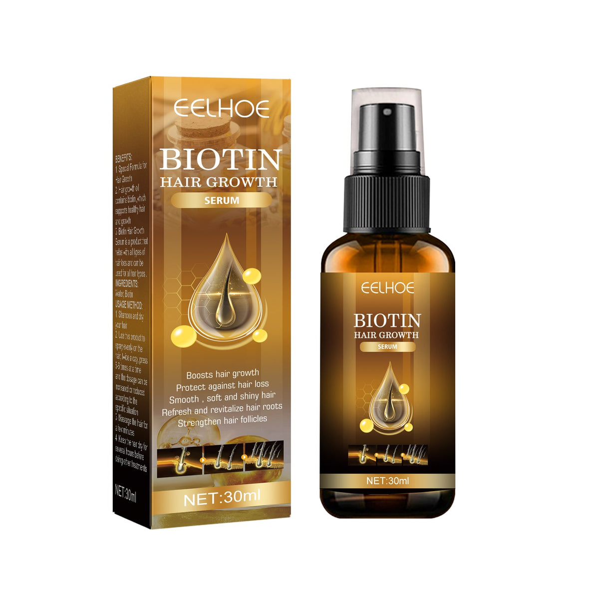 Biotin Hair Growth Spray, Strong Anti-Rip Repair Hair Care And Root Stabilization Spray - V.I.P Digital Presence