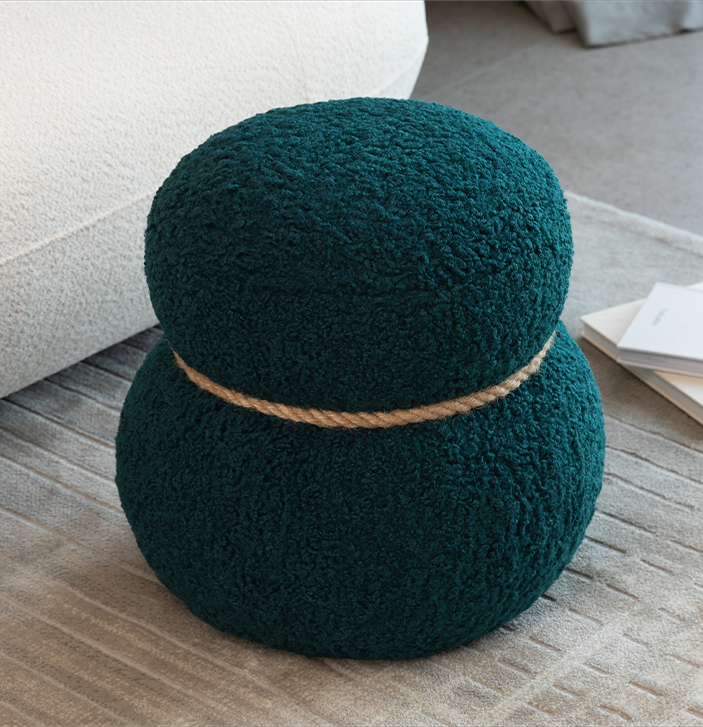 WKJ1Y Dark green snowman stool, Greig plush cushion, playful and cute, suitable for any space - V.I.P Digital Presence