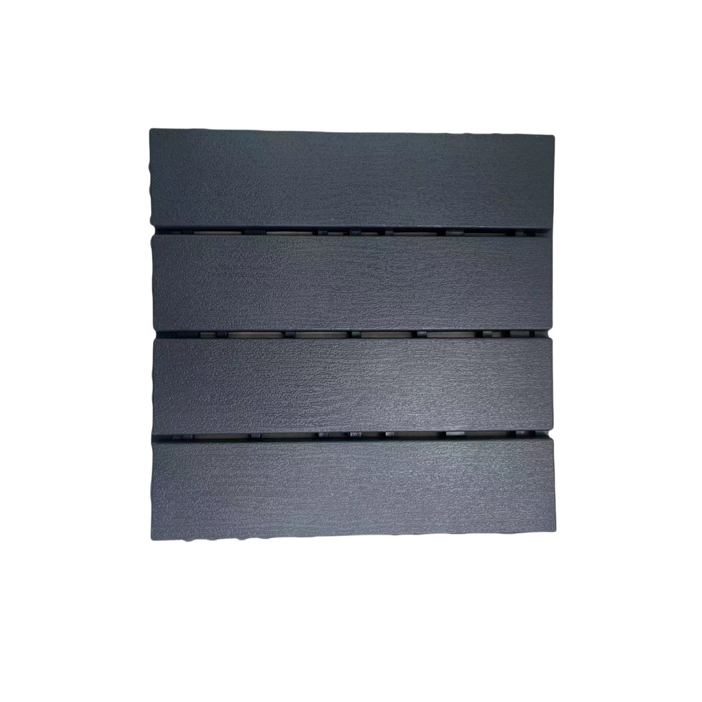 Plastic interlocking deck tiles, 36 terrace deck tiles, 12 "x12" square waterproof, terrace floor tiles, gray - V.I.P Digital Presence