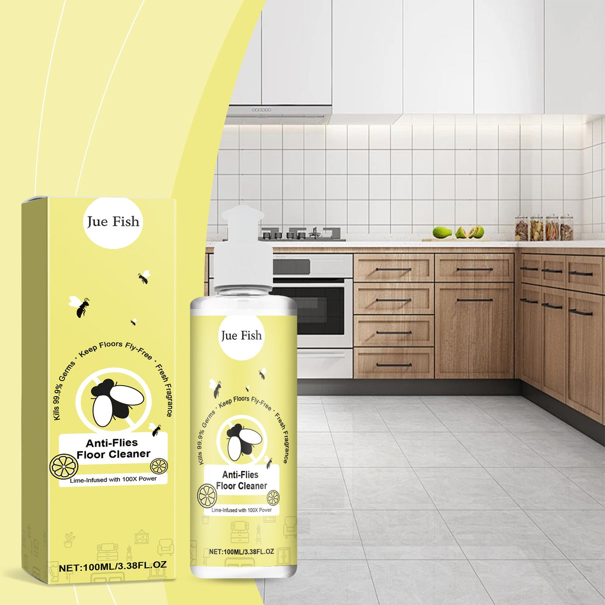 Anti-Fly Floor Cleaner, Clean Floor Stains, Anti-Fly Odor, Fresh Fragrance, Bright And Non-Slip