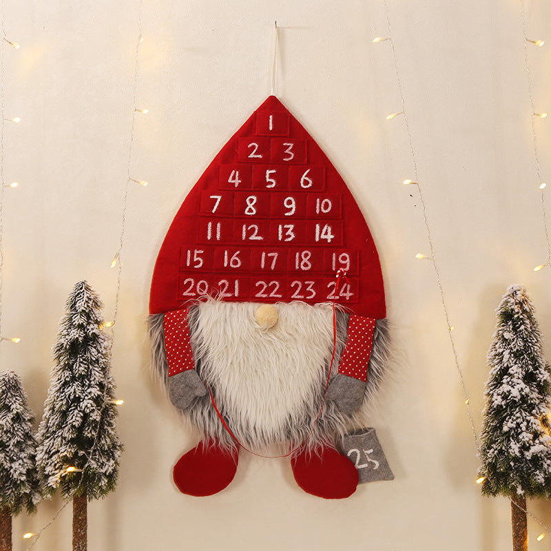 Christmas decorations non-woven fabric simulation wool creative forest man calendar Christmas calendar ornaments