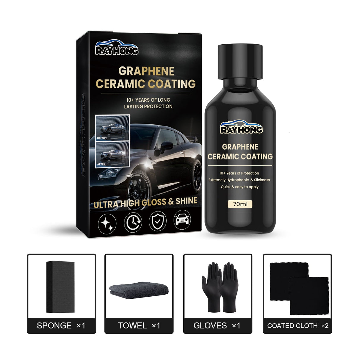 Graphene Ceramic Coating, Super Water Plating Crystal Coating Waterproof Coating Sealing Glaze Maintenance Car Paint